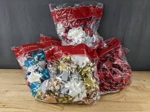 lot 554 image: 240 Brand New Wondershop Gift Bows, 6 Bags of 40ct, Assorted Colors
