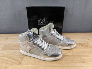 lot 150P image: Pastry Glam Pie Glitter Sneakers Silver, Womens 8.5 - Brand New
