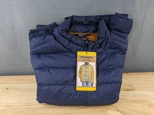 lot 51L image: Eddie Bauer Down Packable Blue Jacket, Size Mens Medium $129 Retail - Brand New