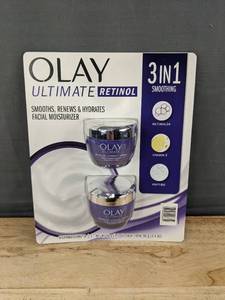 lot 31P image: Olay Ultimate Retinol Night Moisturizer Duo 1.7 oz each - Brand New