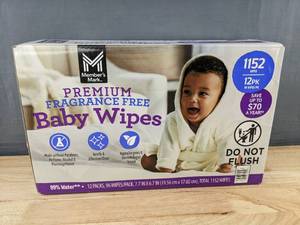 lot 80L image: Members Mark Premium Fragrance Free Baby Wipes, 1152 Count - Brand New
