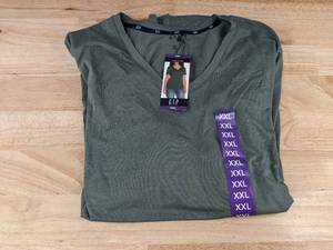 lot 100L image: GAP Womens V-Neck T-Shirt Green, Size XXL - Brand New