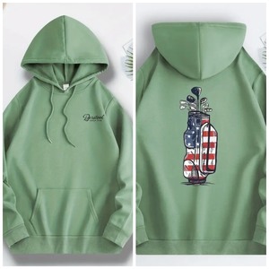 lot 75H image: Barstool Golf Mens Casual Hooded Green Sweatshirt, Size XL - Brand New