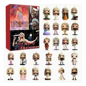 lot 29C image: Taylor Swift Advent Calendar, 24 Collectible 2D Hanging Figures - Brand New