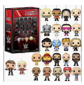 lot 34D image: WWE Wrestling Advent Calendar, 24 Collectible 2D Hanging Figures - Brand New