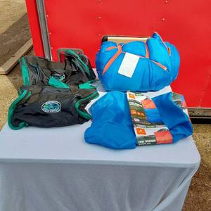 lot 18 image: Ozark Trail Cool Weather Sleeping Bag, Minnesota Lottery Duffel Bag
