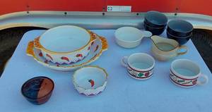 lot 61 image: Variety of Glassware, Stoneware Kitchen and Serving items