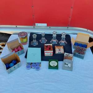 lot 106 image: Candles and Candle Holders