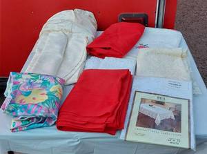 lot 275 image: Variety of Different Table Cloths