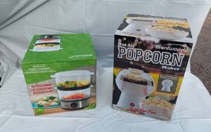 lot 289 image: New Food Steamer and Popcorn Popper