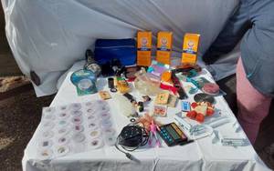 lot 358 image: Various Household and Collectible Items including Arm & Hammer Pet Fresh, Projectables, and Miscellaneous Toys and Tools