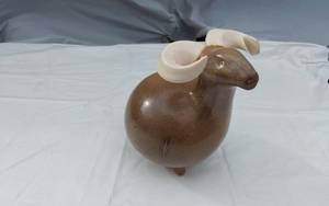 lot 380 image: Ceramic Ram Figurine