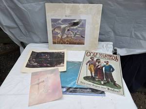 lot 394 image: Beside Still Waters by Kim Norlien and 2008 Minnesota Migratory Waterfowl Stamp Print by Sara Stack and More