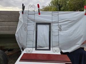 lot 405 image: Iron Racks and Shelf and Picture Frame