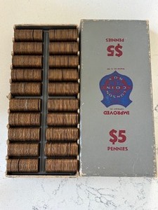 lot 58 image: Lincoln Wheat Cents in Coin Box