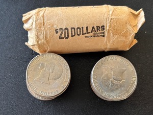 lot 59 image: 1976-D Eisenhower Dollar Roll Uncirculated