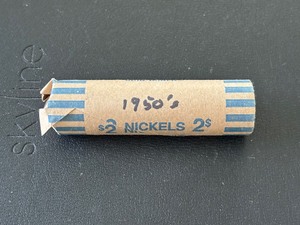 lot 70 image: Jefferson Nickel Roll 1950s