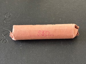 lot 74 image: Lincoln Wheat Cent Roll 1955-D