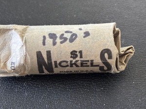 lot 77 image: Jefferson Nickel Roll 1950s