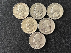 lot 8 image: Washington Silver Quarters