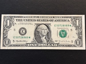 lot 84 image: 1995 Green Seal $1 Dollar Federal Reserve Note Uncirculated