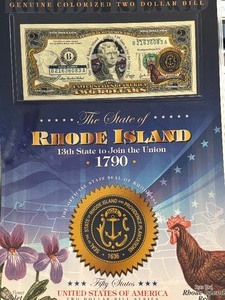lot 93 image: State of Rhode Island $2 Dollar Federal Reserve Note