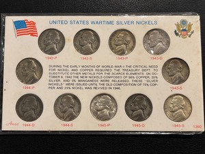 lot 117 image: Silver War Nickel Set