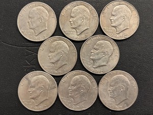 lot 128 image: Eisenhower Dollars