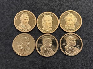 lot 136 image: Presidential and Sacagawea Dollars