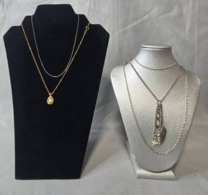 lot 64 image: Collection of Fashion Necklaces and Bracelets with Charms and Beads - display not inc