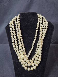 lot 79 image: J.Crew Multi-Strand Faux Pearl Necklace - $52.50 Tag