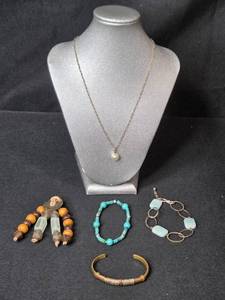 lot 95 image: Park Lane Faux Pearl Necklace and Assorted Bracelets - display not inc