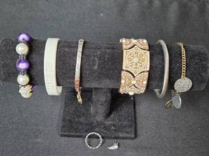 lot 110 image: Collection of Assorted Fashion Bracelets - display not inc