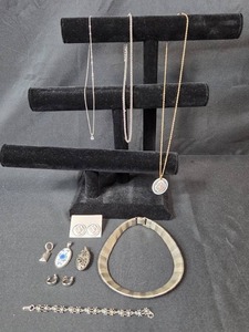 lot 91 image: Avon Set w Boxes & Collection of Vintage Jewelry Pieces Including Necklaces, Pendants, Earrings, and Bracelet - display not inc