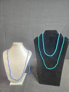 lot 160 image: Napier Beaded Necklace and Hoop Earring Jewelry Lot - display not inc