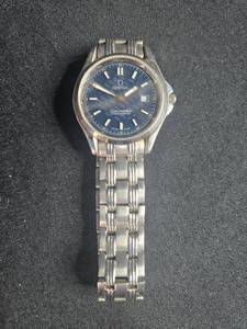 lot 184 image: Replica Omega Seamaster Chronometer Stainless Steel Wristwatch - Brand New $17 Battery