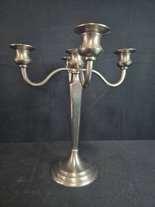 lot 193 image: Marshall Fields Five-Arm Metal Candelabra - retailed for $80