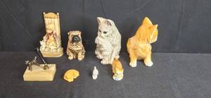 lot 198 image: Collection of Vintage Cat and Dog Figurines