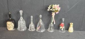 lot 205 image: Collection of Decorative Glass and Ceramic Bells