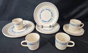 lot 305 image: Corning Dinnerware Set with Plates and Cups, Southwestern Pattern