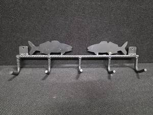 lot 3007 image: Metal Hanging Rack with Fish on it
