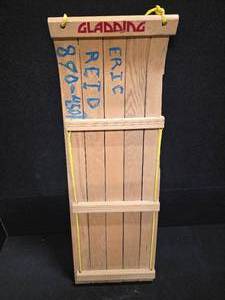 lot 3060 image: Gladding Wooden Toboggan Sled.