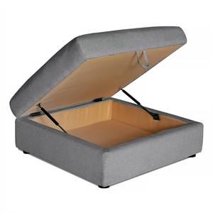 lot 1 image: NEW IN BOX Lugano Storage Ottoman  Modern Gray Fabric w Hidden Storage  by Really Cool Living