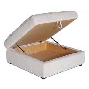 lot 5 image: NEW IN BOX Lugano Storage Ottoman  Modern Linen Fabric w Hidden Storage  by Really Cool Living