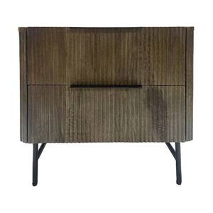 lot 11 image: NEW IN BOX Contemporary Reed Nightstand  Dark Brown - Really Cool Living