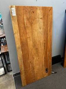 lot 15 image: Acacia Loft Desk  WITH OUTLET - Solid Acacia Wood, Metal Frame, Modern Industrial Design