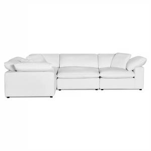 lot 23 image: NEW IN BOX - Peyton 4-Piece Modular Sectional  White Color