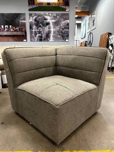 lot 44 image: OPEN BOX Millenium Corner Chair  37 L  37 D  31 H - Earth Brown - Really Cool Living