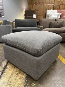 lot 56 image: OPEN BOX My Cloud Dover Stone Gray 30 Ottoman - Really Cool Living
