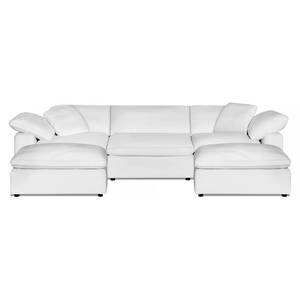 lot 33 image: NEW IN BOX - Peyton 3-Piece Modular Sectional  2 Ottomans  White Color